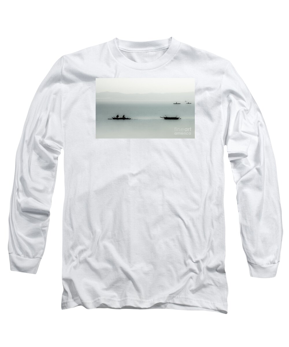 Boat Long Sleeve T-Shirt featuring the photograph Fishing On The Philippine Sea  by Michael Arend