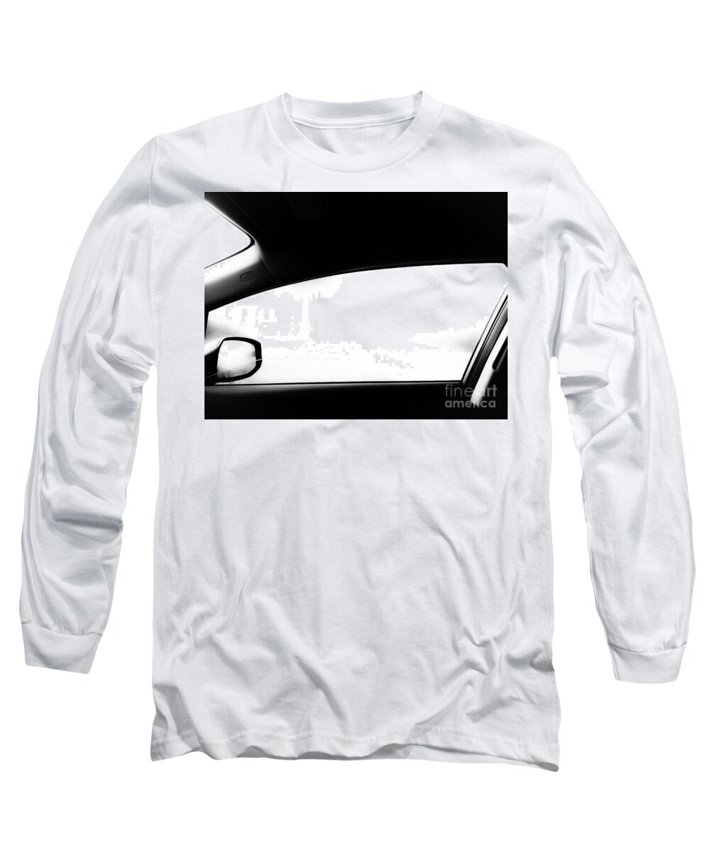 Abstract Long Sleeve T-Shirt featuring the photograph Foggy Window by Fei A