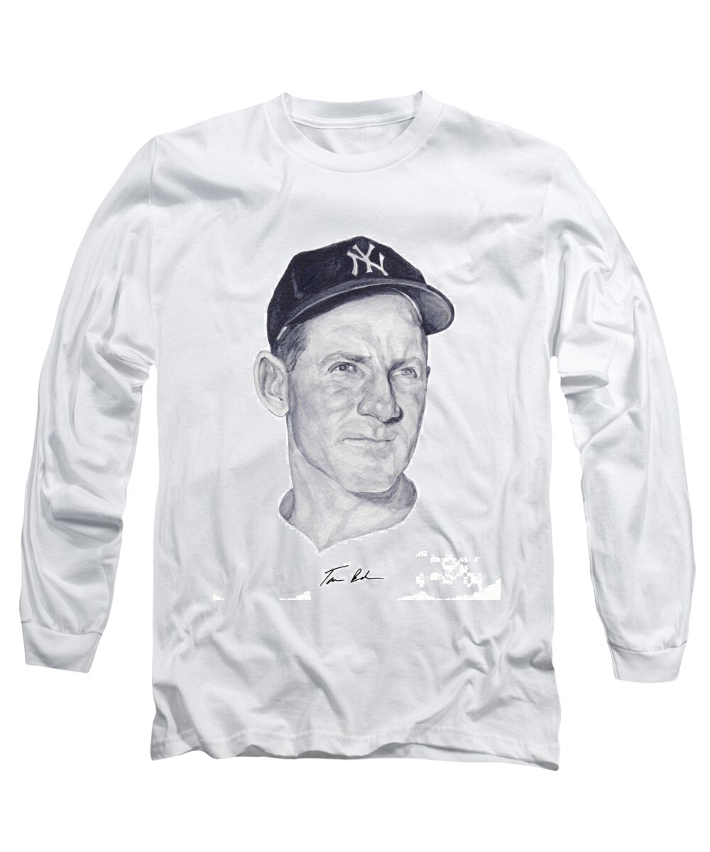Whitey Ford Long Sleeve T-Shirt featuring the painting Ford by Tamir Barkan