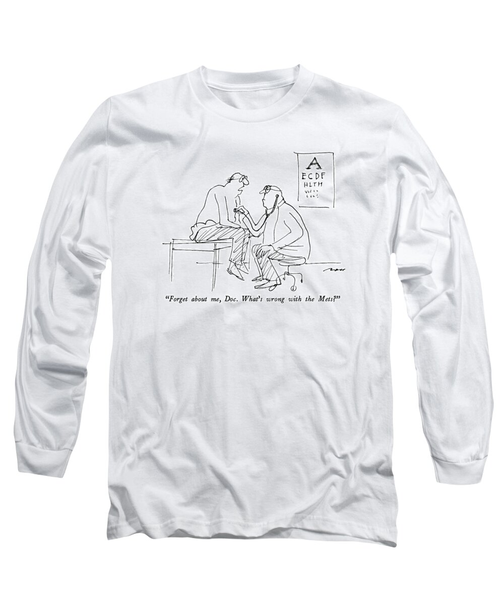 

 Man In Doctor's Office. 
Sports Long Sleeve T-Shirt featuring the drawing Forget by Al Ross