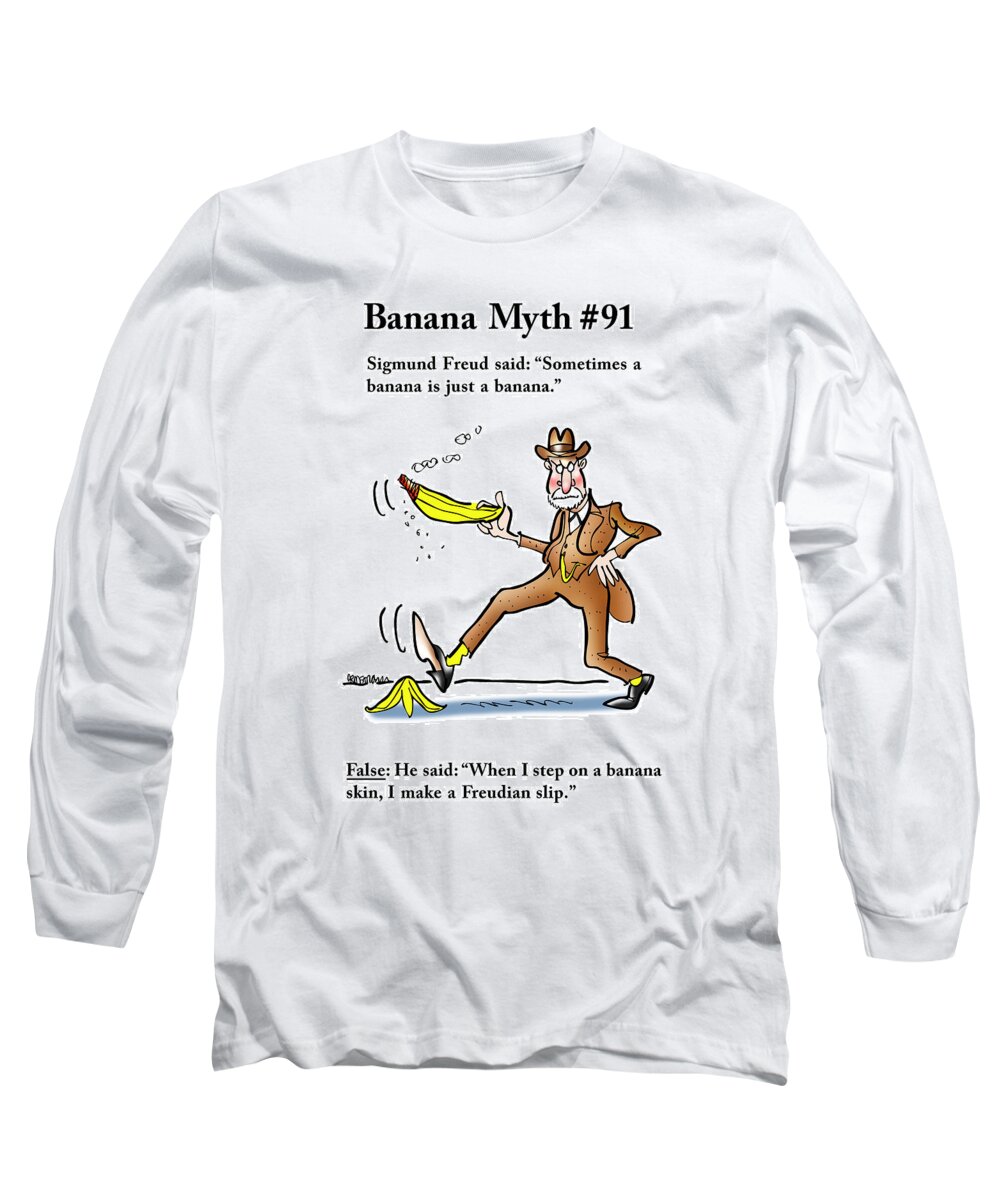Sigmund Long Sleeve T-Shirt featuring the digital art Freudian Slip by Mark Armstrong