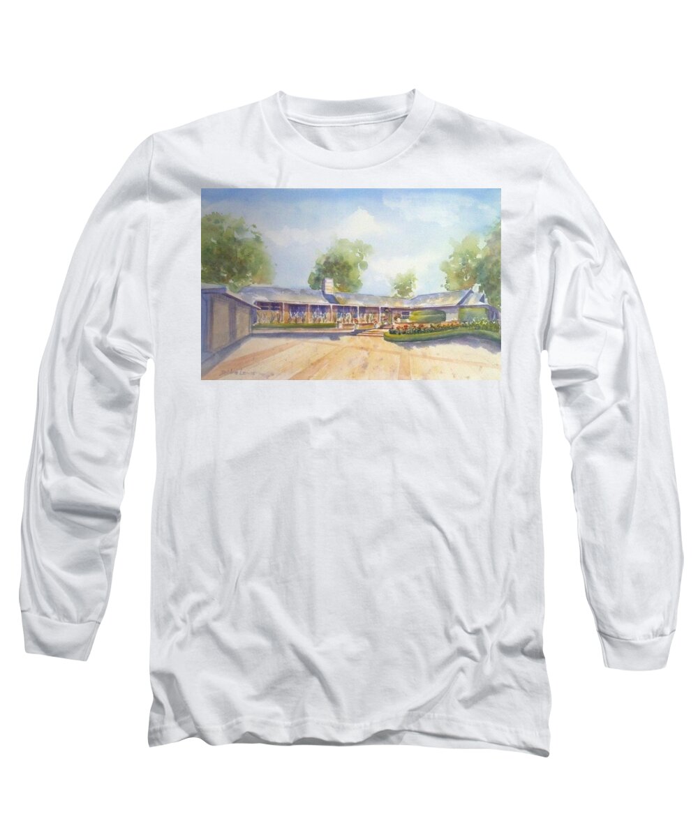 Watercolor House Portrait Long Sleeve T-Shirt featuring the painting Front of Home by Debbie Lewis