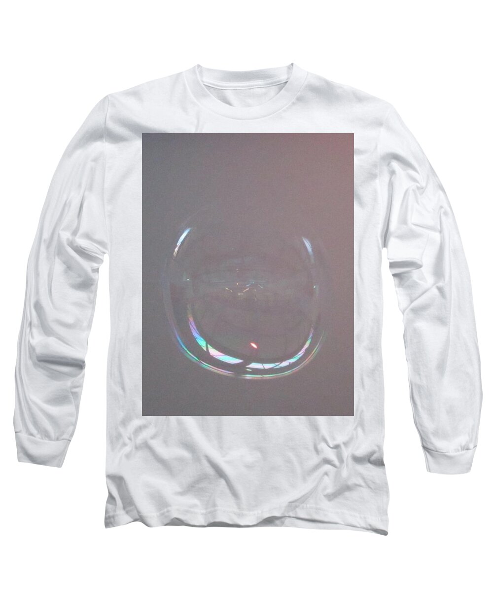 Bubble Long Sleeve T-Shirt featuring the photograph Globus in Spatium 20 by Ingrid Van Amsterdam