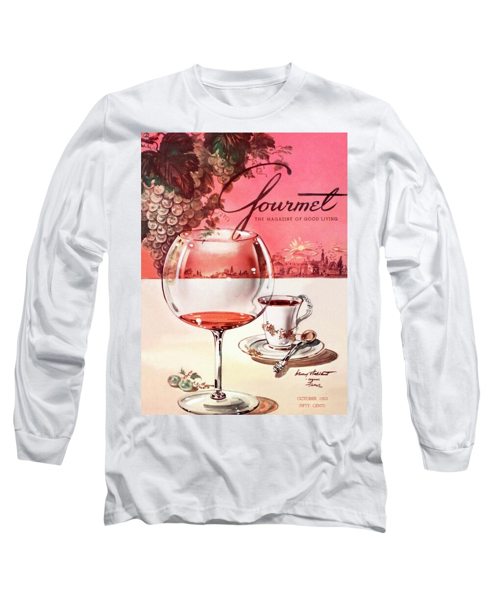 Travel Long Sleeve T-Shirt featuring the photograph Gourmet Cover Illustration Of A Baccarat Balloon by Henry Stahlhut