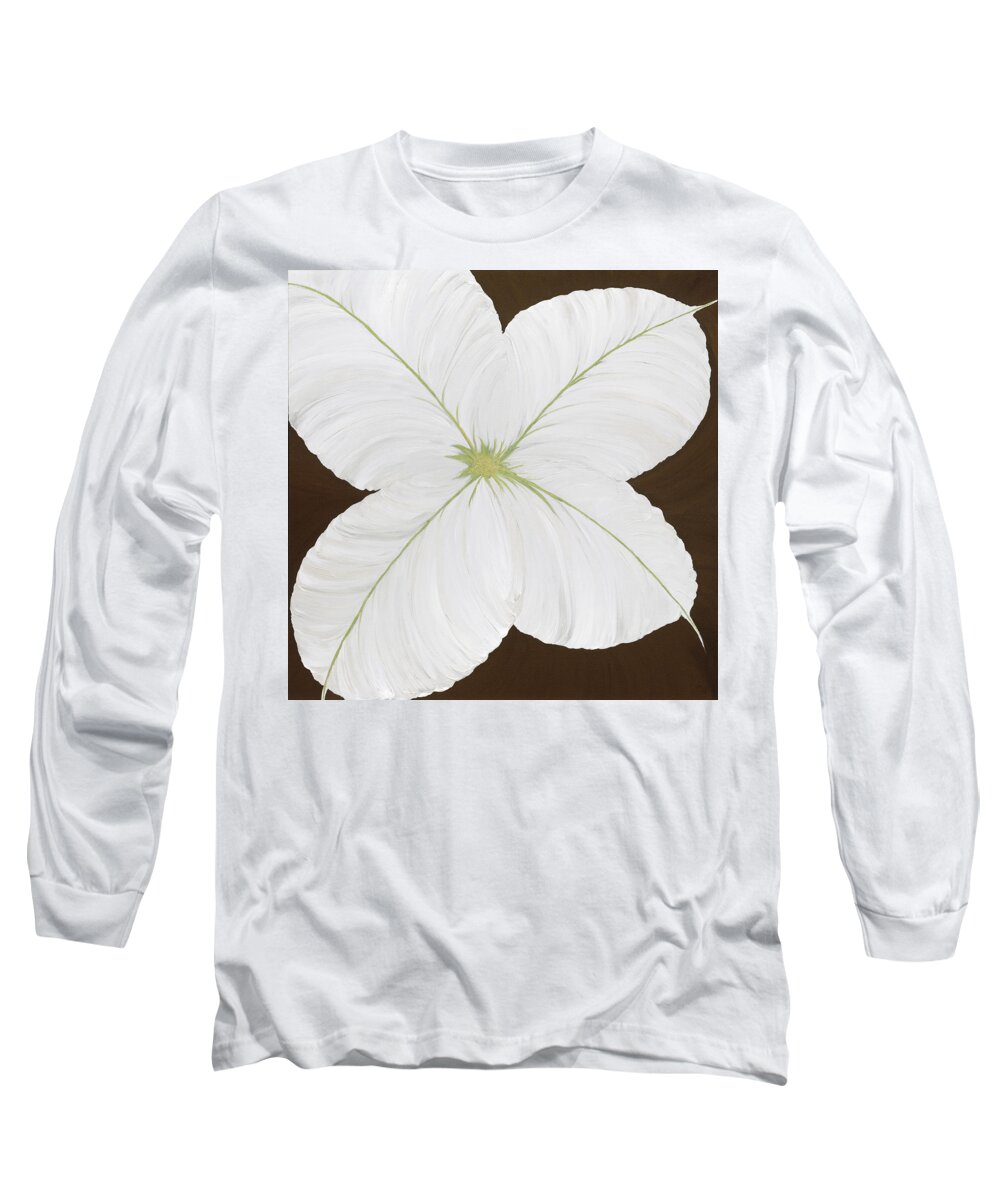 Flower Long Sleeve T-Shirt featuring the painting Green Spice by Tamara Nelson