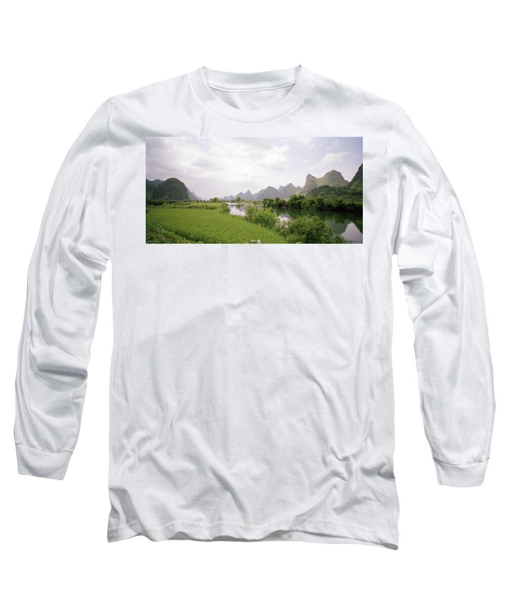 Peace Long Sleeve T-Shirt featuring the photograph Serenity Of Guilin China by Shaun Higson