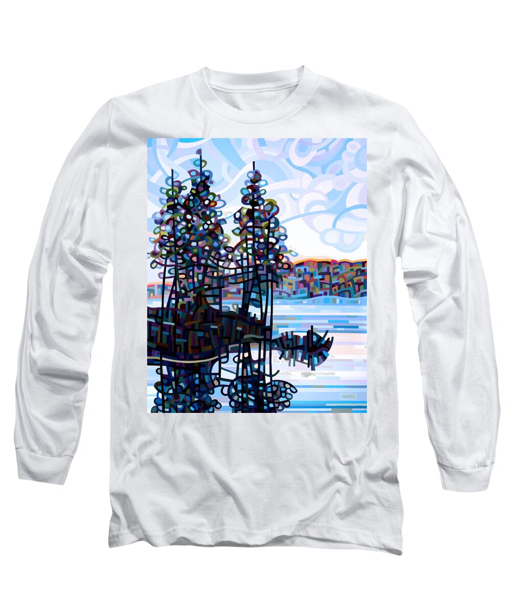 Art Long Sleeve T-Shirt featuring the painting Haliburton Morning by Mandy Budan