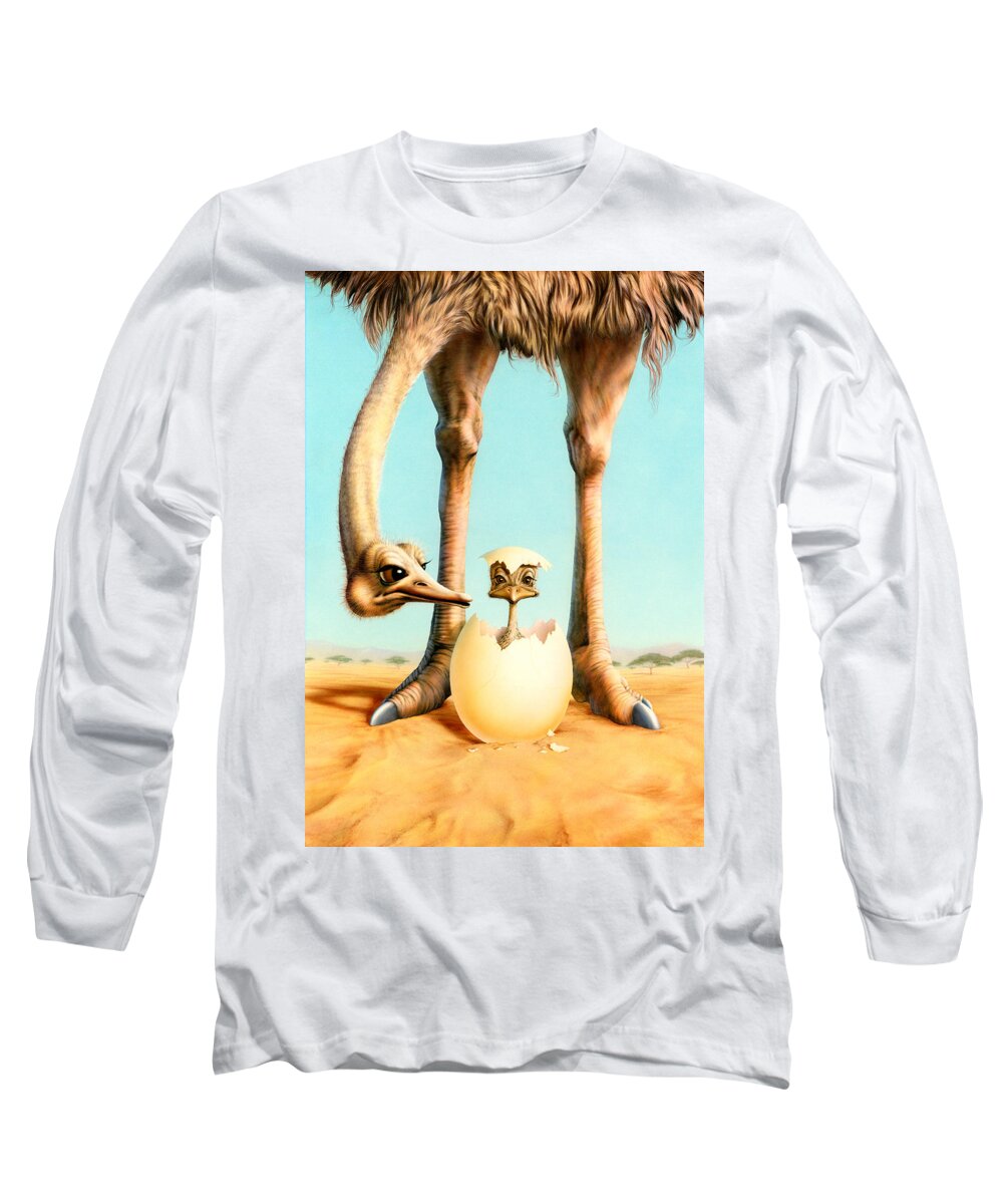 Andrew Farley Long Sleeve T-Shirt featuring the photograph Hello Mum by MGL Meiklejohn Graphics Licensing