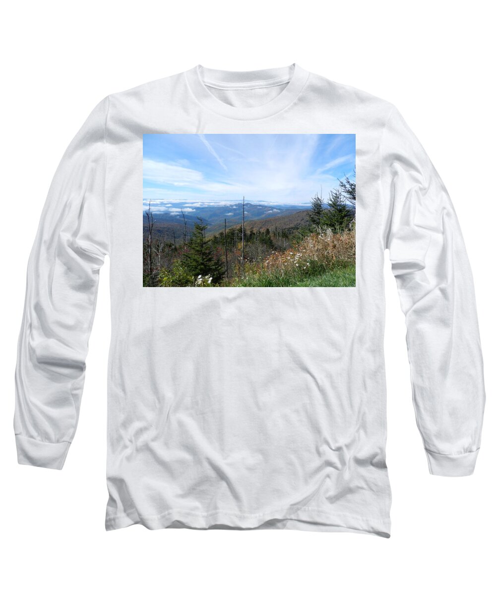 Mountains Long Sleeve T-Shirt featuring the photograph High on Smokies by Deborah Ferree