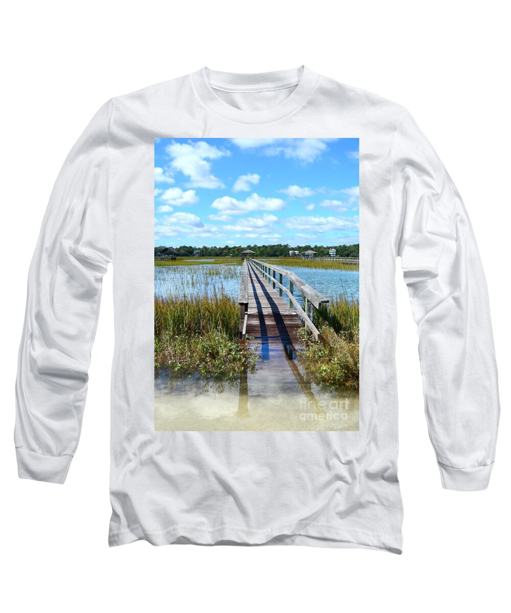 Scenic Long Sleeve T-Shirt featuring the photograph High Tide At Pawleys Island by Kathy Baccari