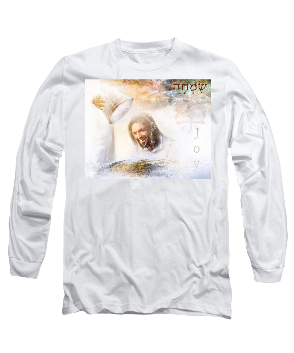 Jen Page Art Long Sleeve T-Shirt featuring the painting His Joy by Jennifer Page