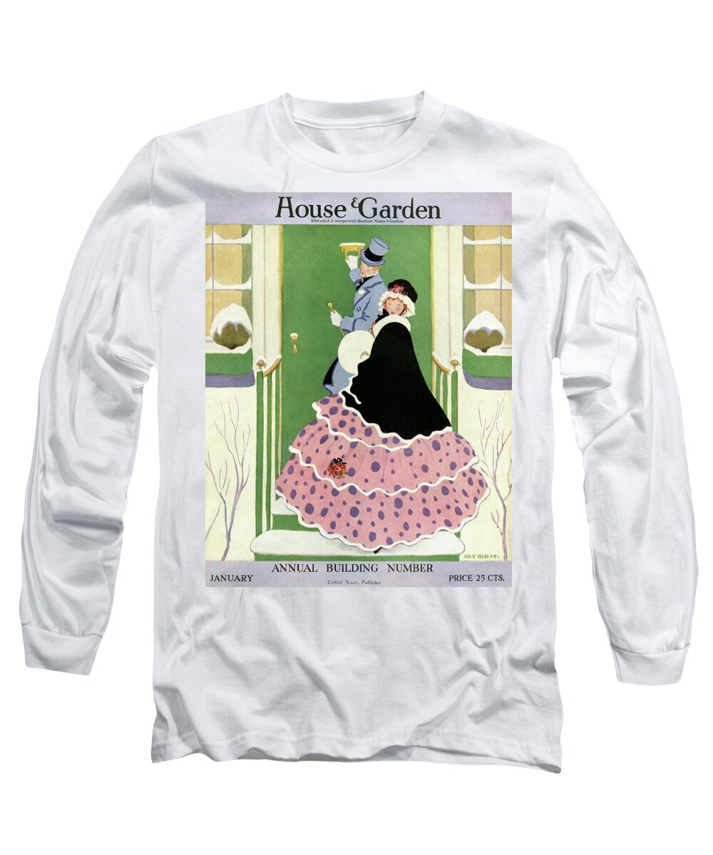 House And Garden Long Sleeve T-Shirt featuring the photograph House And Garden Annual Building Number Cover by L. M. Hubert