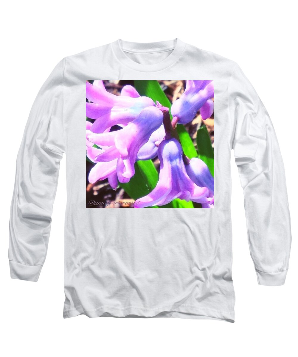 Top_masters Long Sleeve T-Shirt featuring the photograph Hyacinths From My Spring Garden by Anna Porter