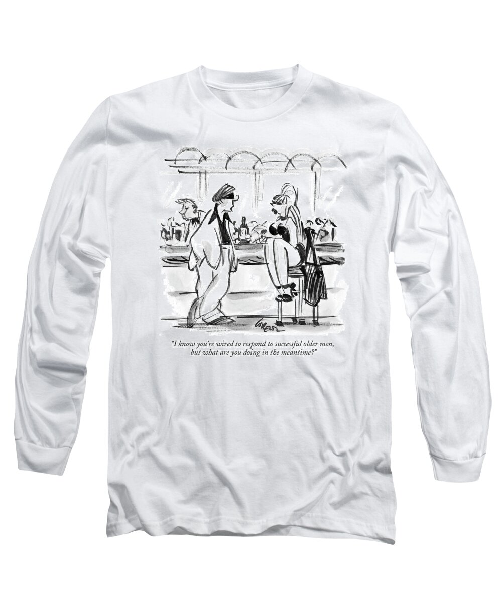Bars - General Long Sleeve T-Shirt featuring the drawing I Know You're Wired To Respond To Successful by Lee Lorenz