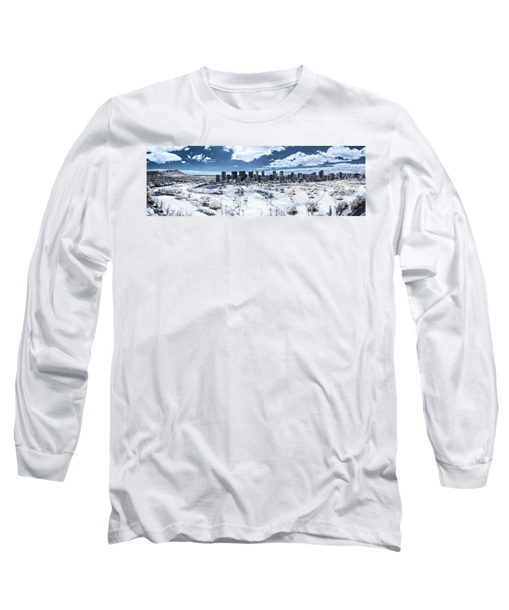 Infrared Photography Long Sleeve T-Shirt featuring the photograph Infrared Honolulu by Jason Chu