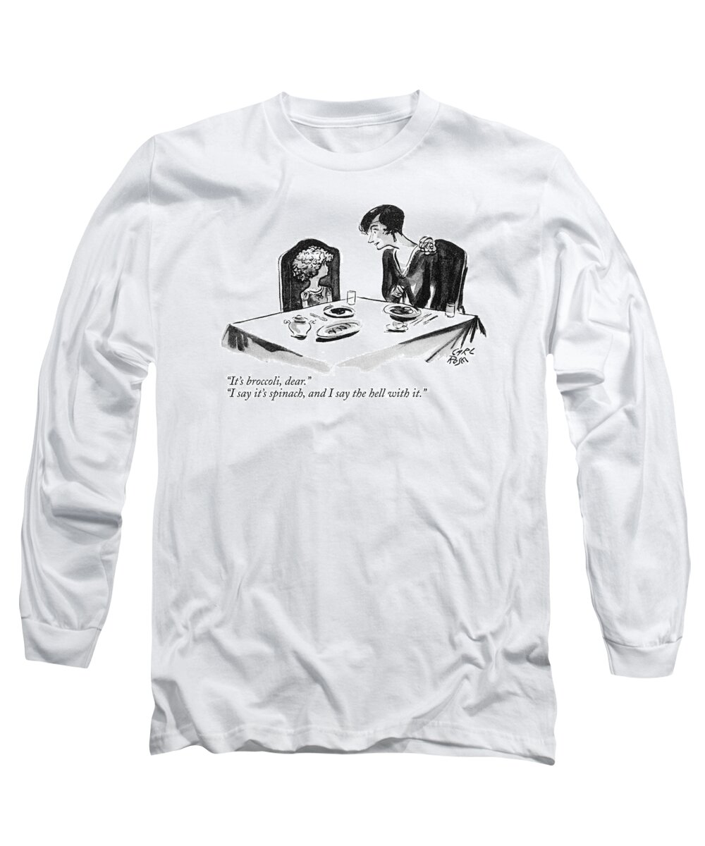 Parents Long Sleeve T-Shirt featuring the drawing It's Broccoli by Carl Rose