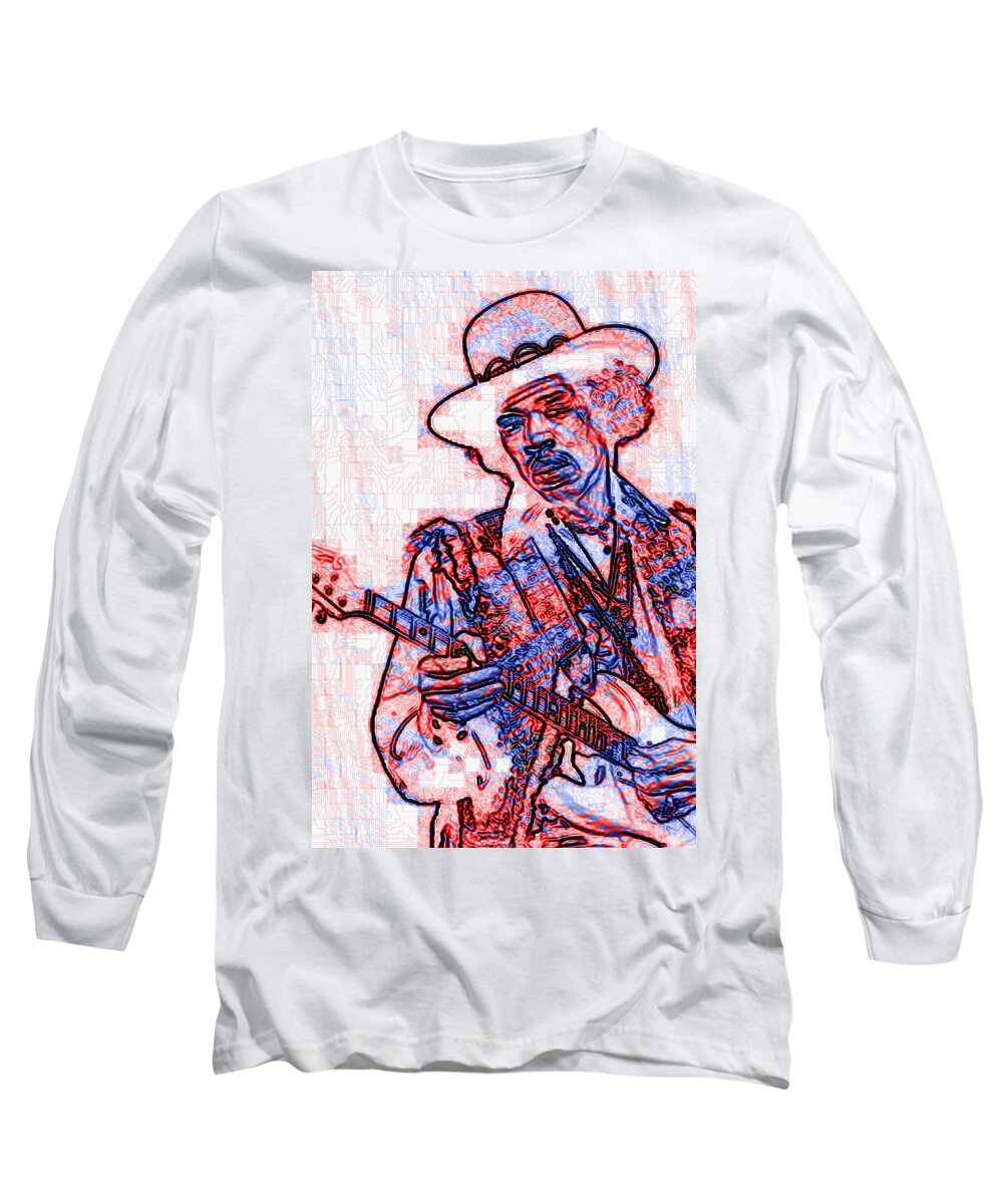 Jimi Hendrix Long Sleeve T-Shirt featuring the photograph Jimi Hendrix by Skip Nall