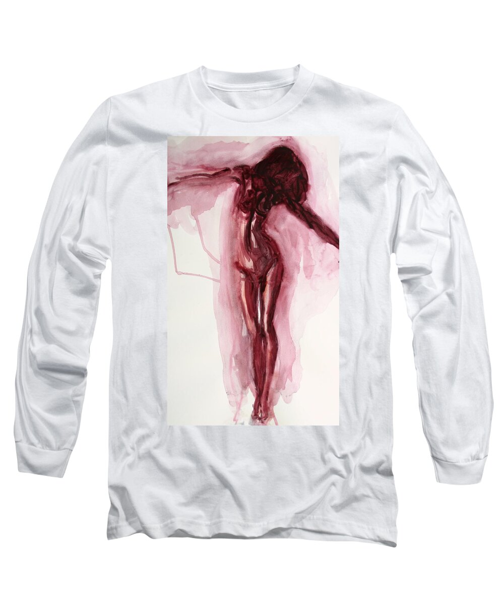 Beautiful Long Sleeve T-Shirt featuring the painting Learning To Fly by Jarmo Korhonen aka Jarko