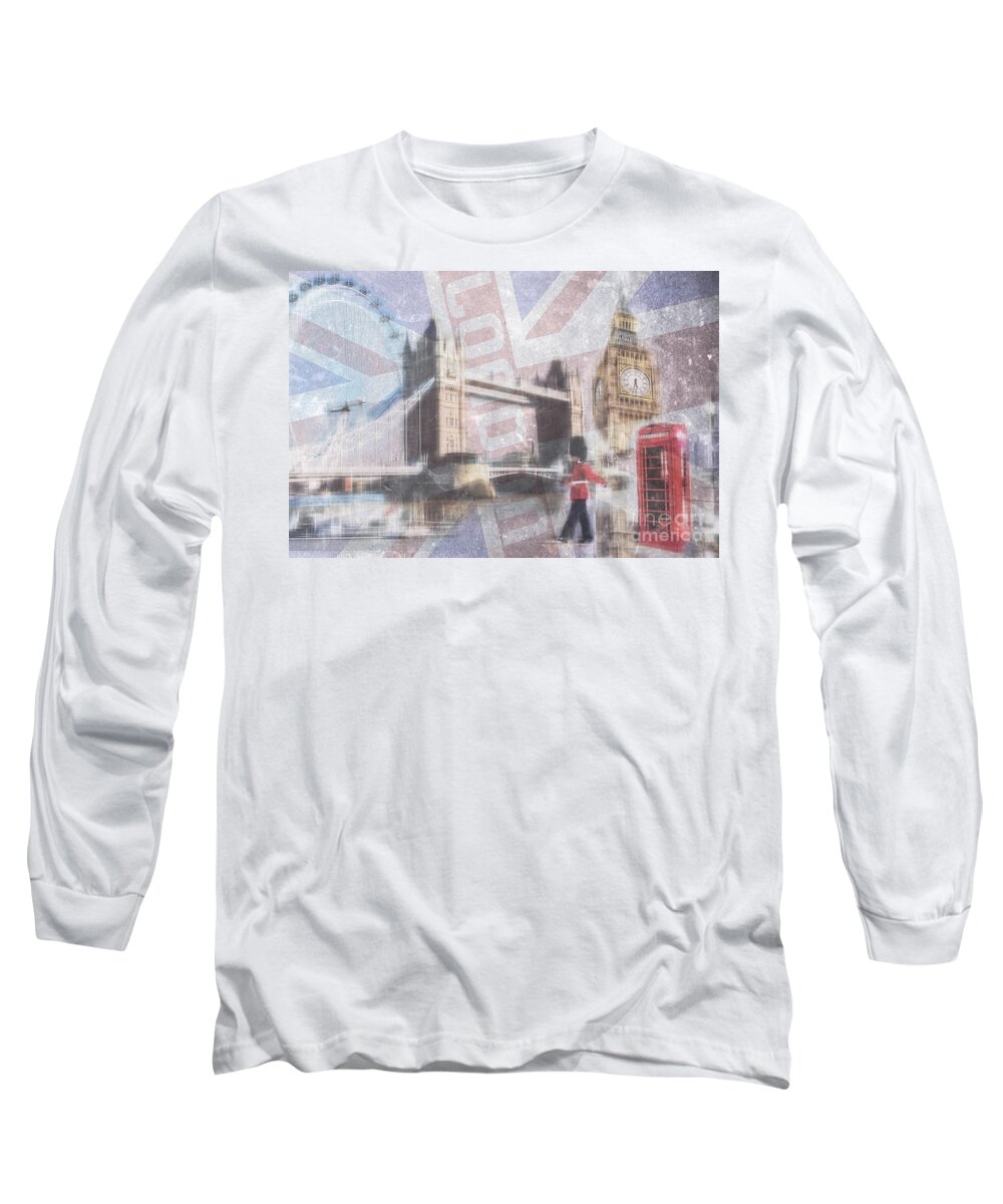 Great Britain Long Sleeve T-Shirt featuring the photograph London blue by Hannes Cmarits