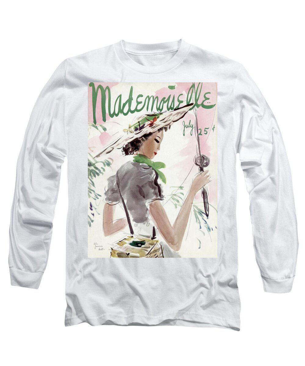konservativ Joke Tage af Mademoiselle Cover Featuring A Woman Holding Long Sleeve T-Shirt by Helen  Jameson Hall - Conde Nast