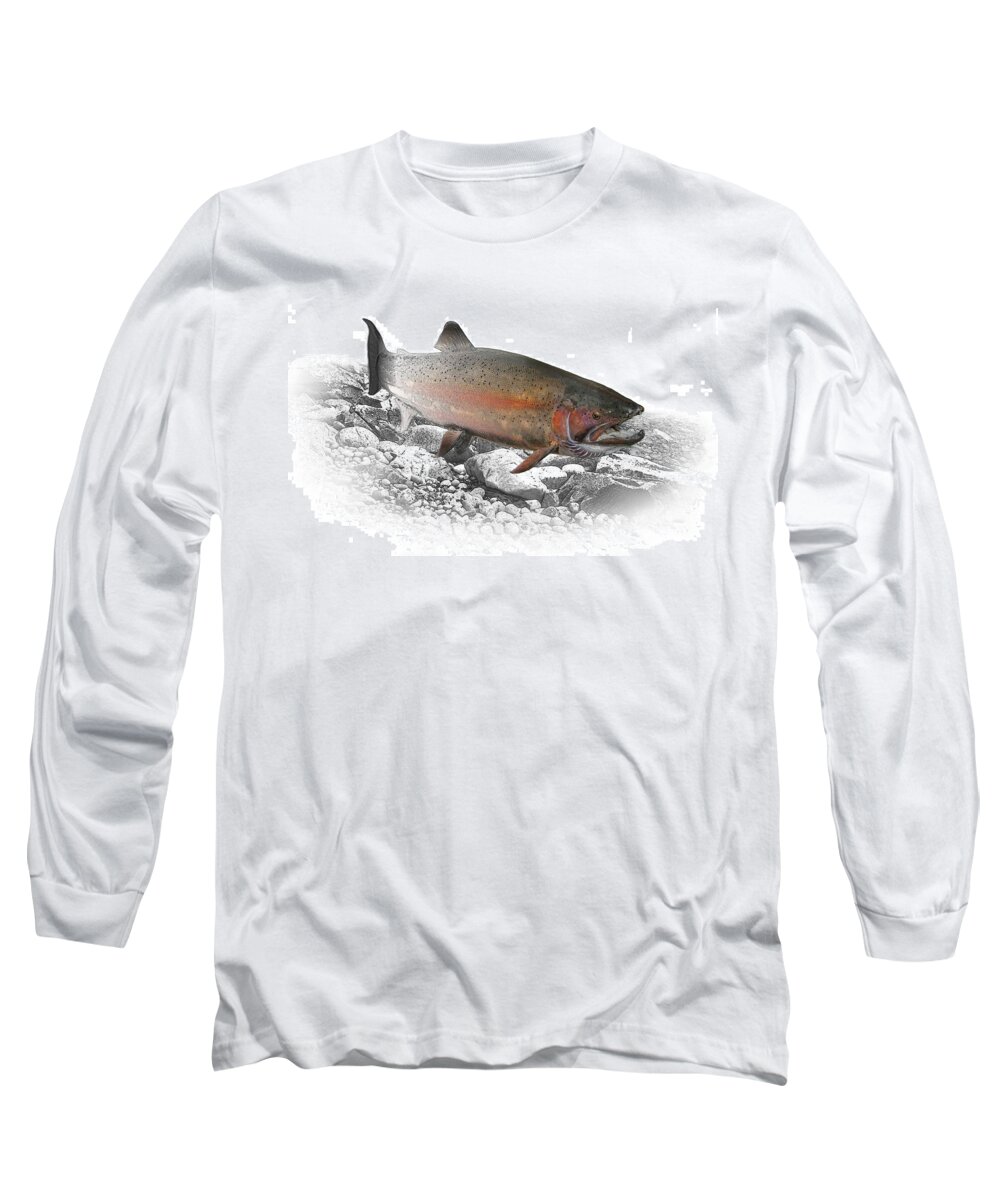 Trout Long Sleeve T-Shirt featuring the photograph Migrating Steelhead Rainbow Trout by Randall Nyhof