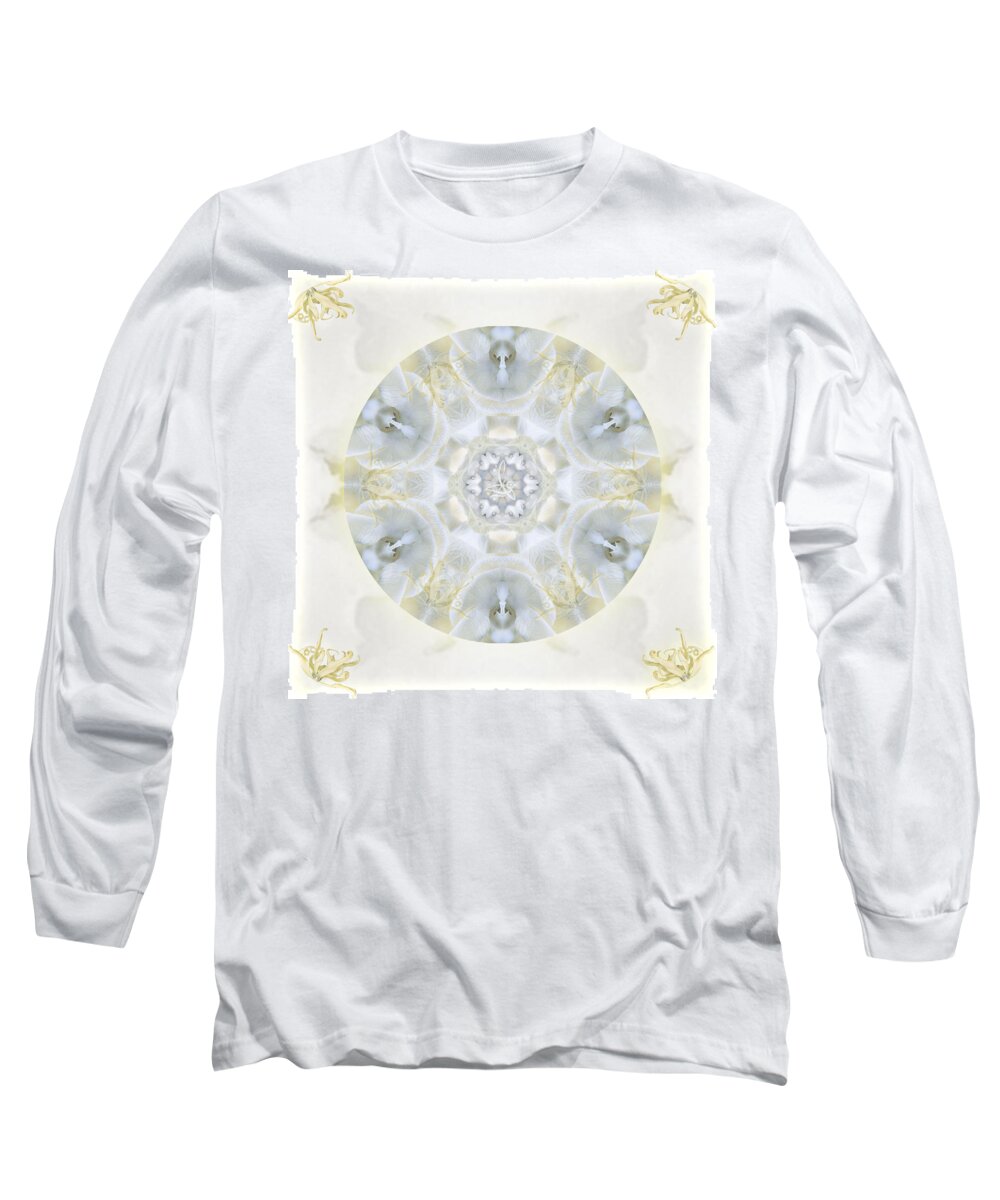 Mandala Long Sleeve T-Shirt featuring the digital art Monoi by Alicia Kent