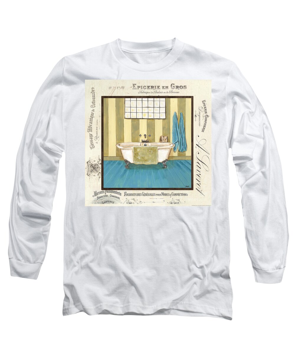 Bath Long Sleeve T-Shirt featuring the painting Monique Bath 2 by Debbie DeWitt