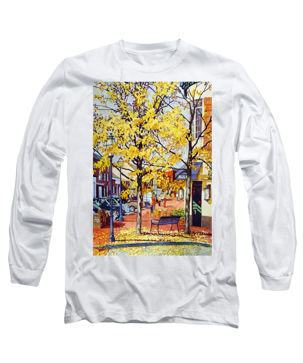 Watercolor Long Sleeve T-Shirt featuring the painting Morning Delivery by Mick Williams