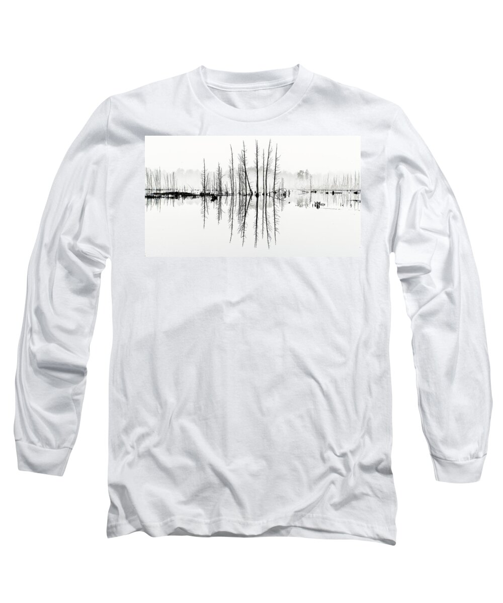 Cedar Long Sleeve T-Shirt featuring the photograph Morning Mystery Pine Lands by Louis Dallara