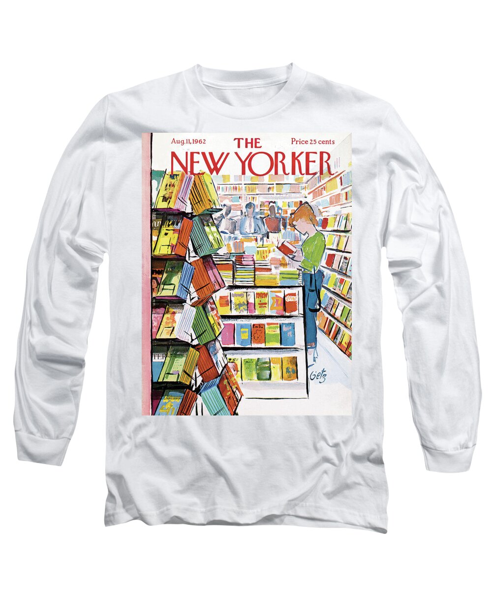 Store Long Sleeve T-Shirt featuring the painting New Yorker August 11th, 1962 by Arthur Getz