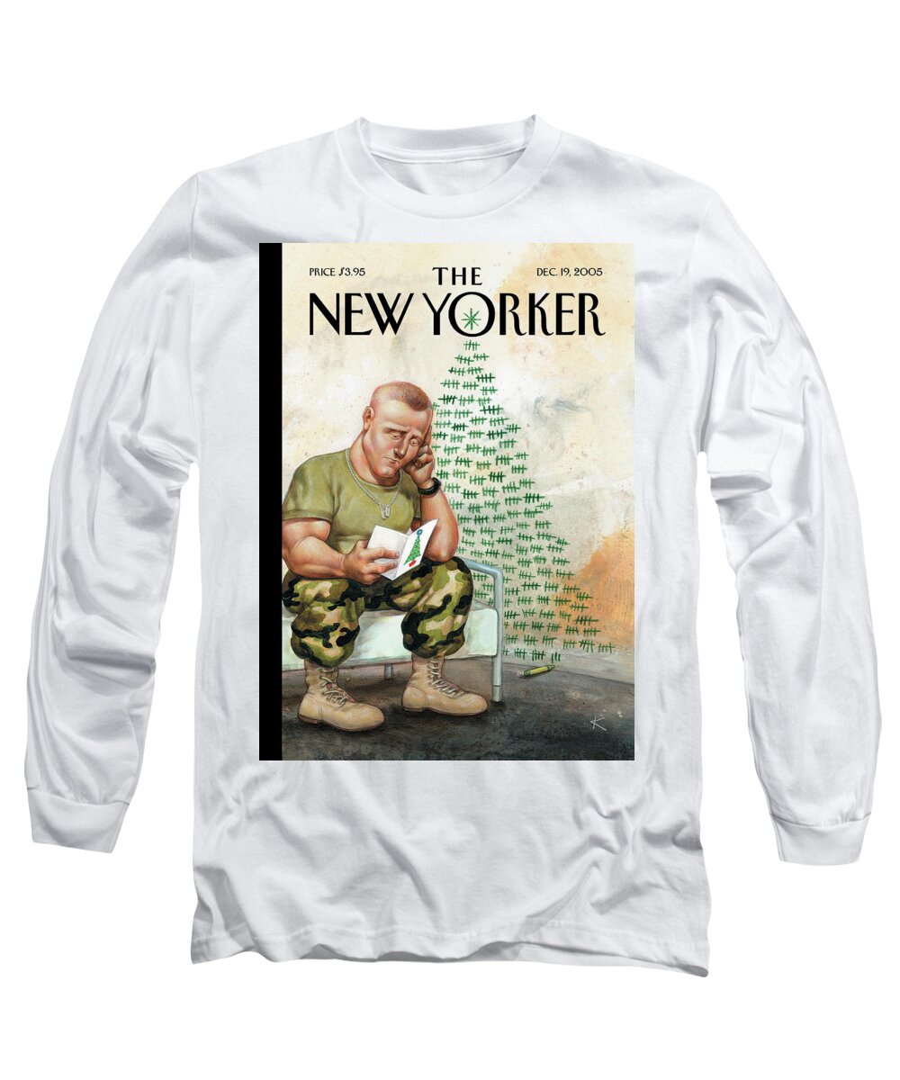 Silent Night Long Sleeve T-Shirt featuring the painting Silent Night by Anita Kunz