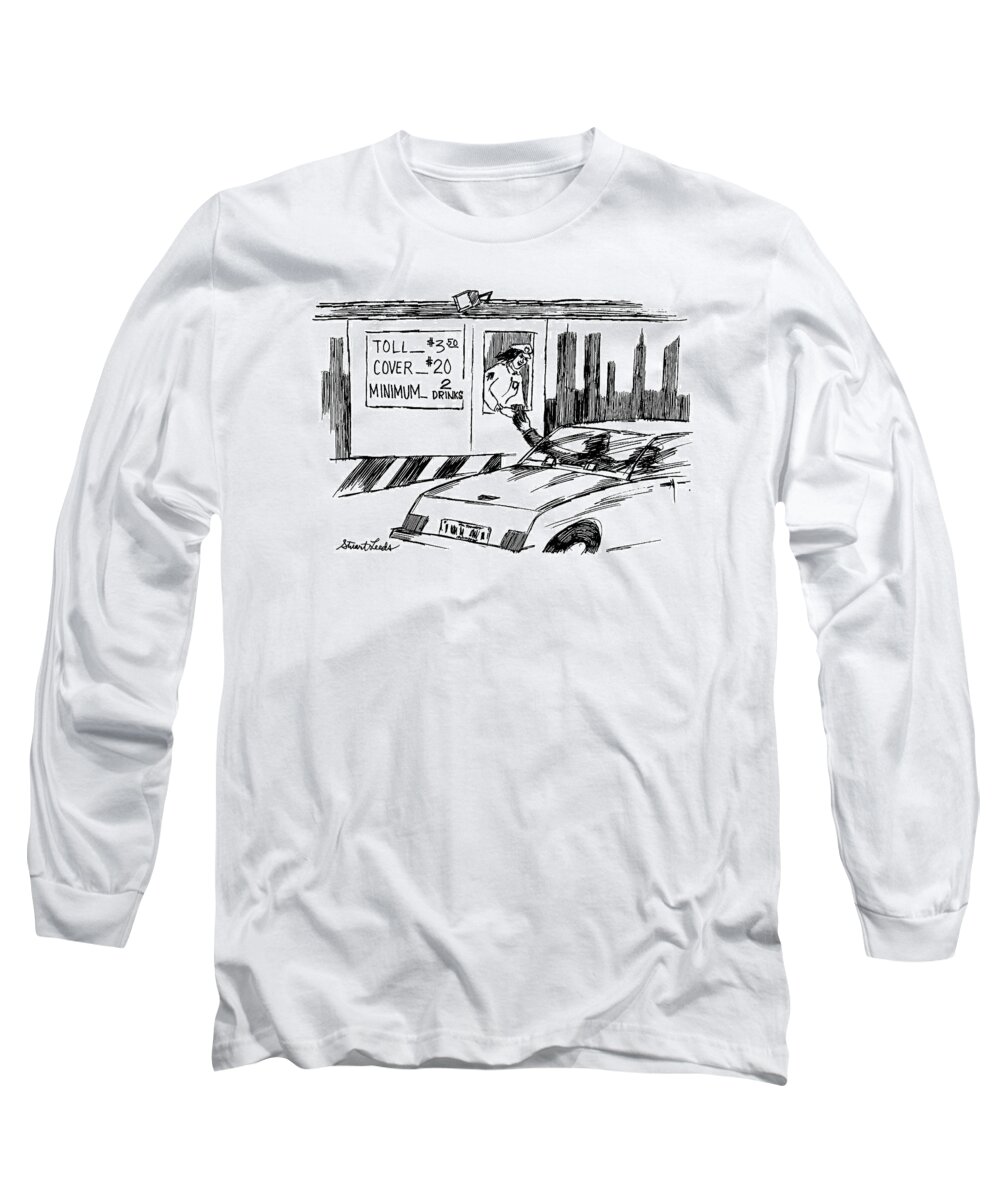 New York City Long Sleeve T-Shirt featuring the drawing New Yorker February 22nd, 1999 by Stuart Leeds