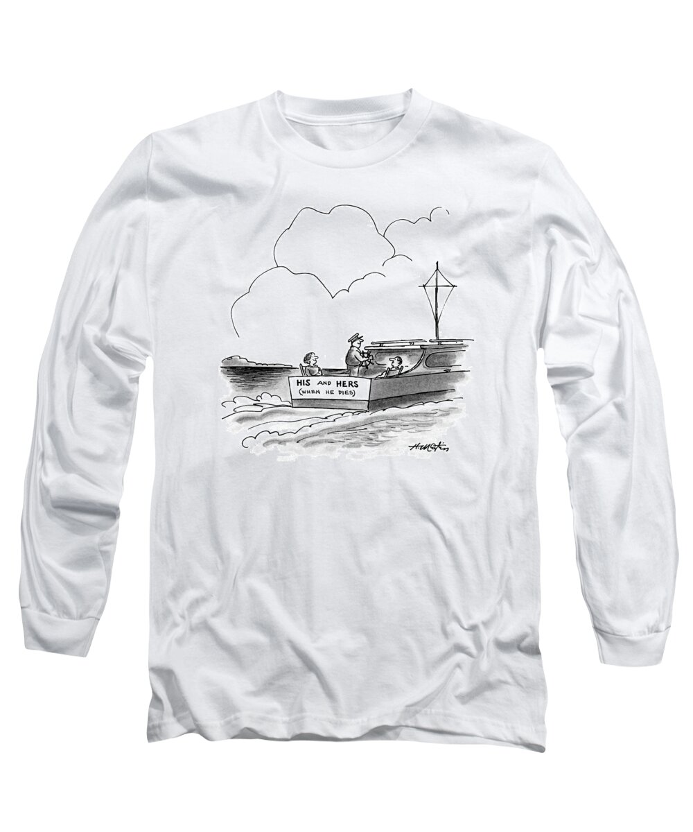 Relationships Long Sleeve T-Shirt featuring the drawing New Yorker June 23rd, 1997 by Henry Martin