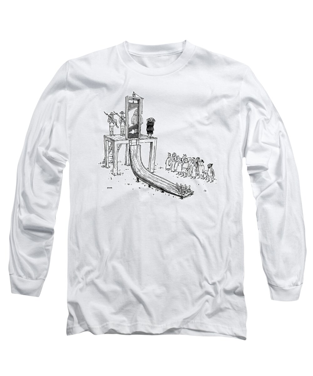 Leisure Long Sleeve T-Shirt featuring the drawing New Yorker June 9th, 1997 by George Booth