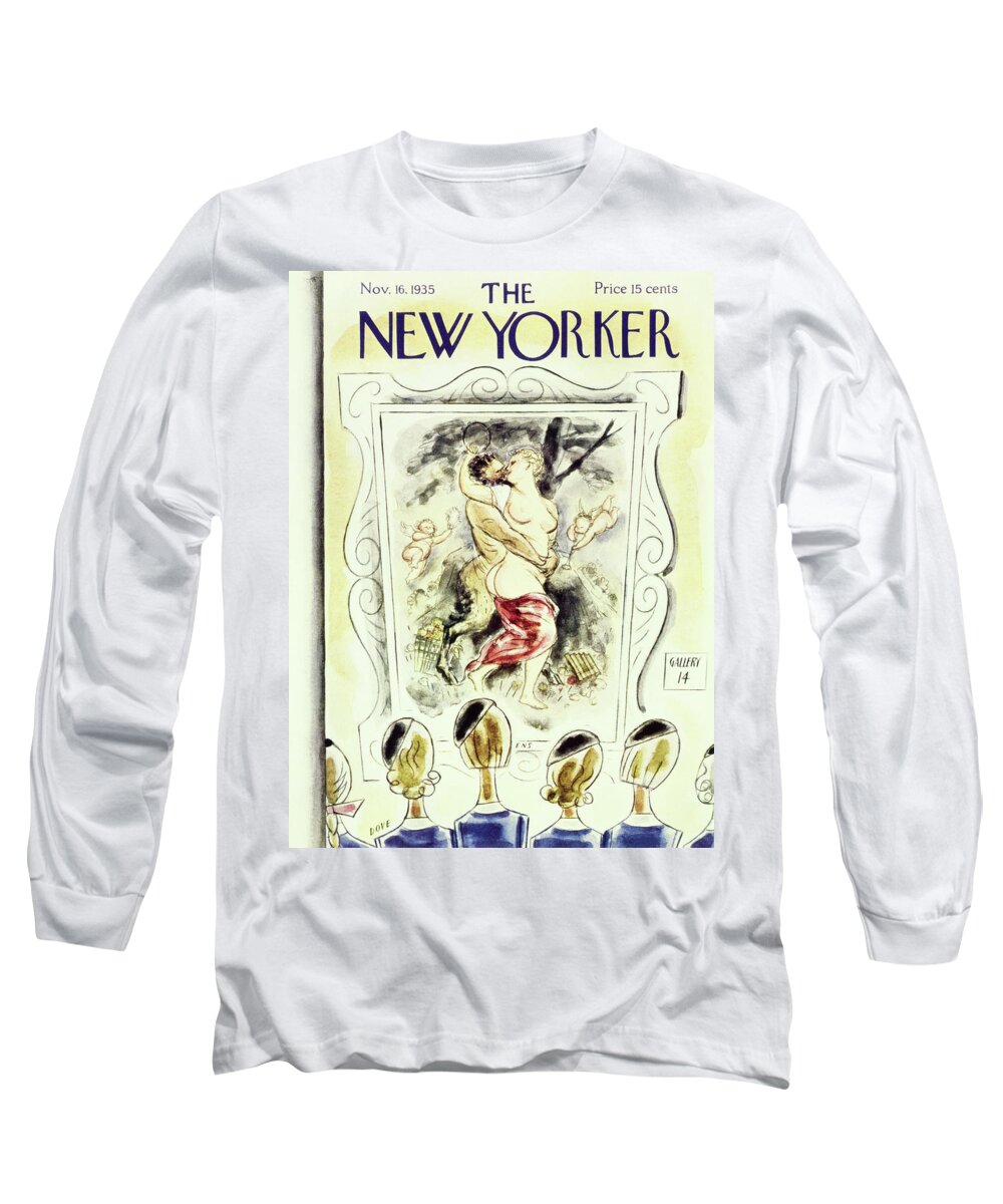 Illustration Long Sleeve T-Shirt featuring the painting New Yorker November 16 1935 by Leonard Dove