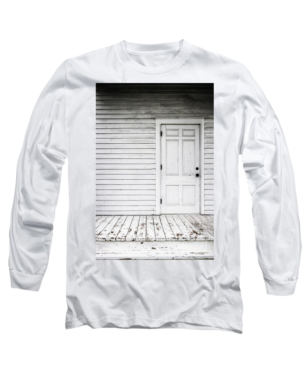 Home Long Sleeve T-Shirt featuring the photograph Old and White by Margie Hurwich