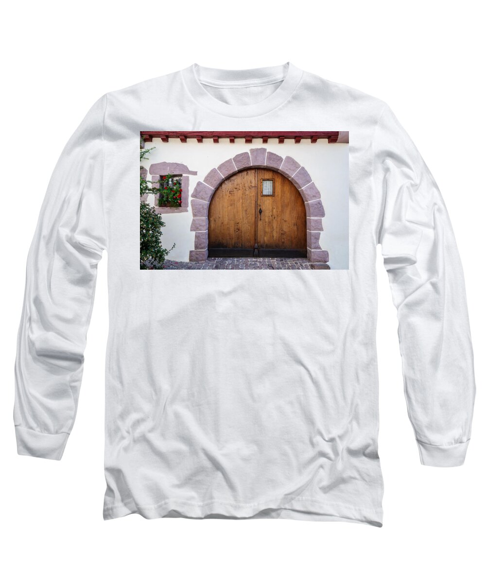 Door Long Sleeve T-Shirt featuring the photograph Old wooden door by Dutourdumonde Photography