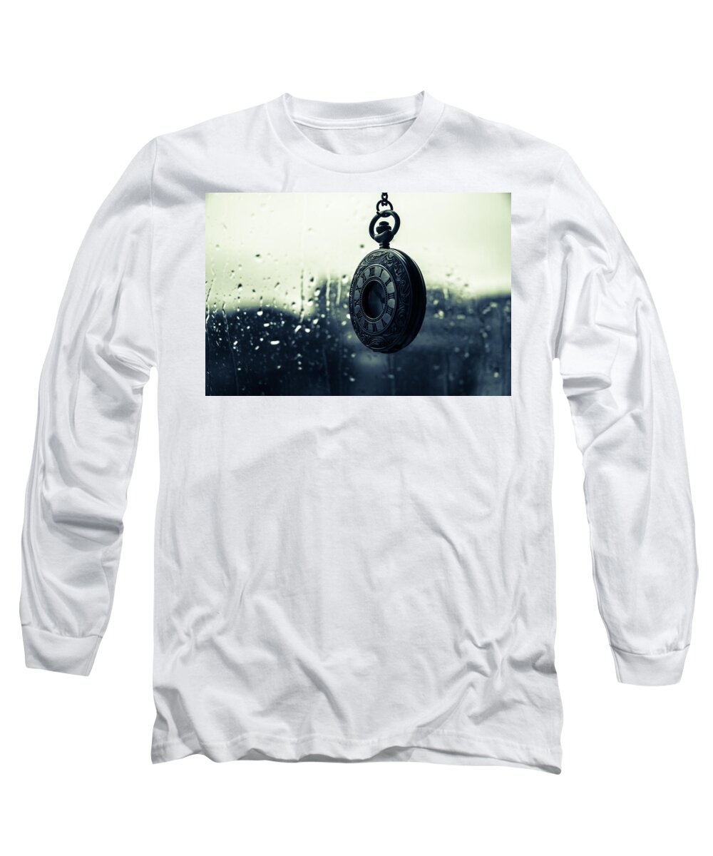 Clock Long Sleeve T-Shirt featuring the photograph Once - A vintage watch by AM FineArtPrints