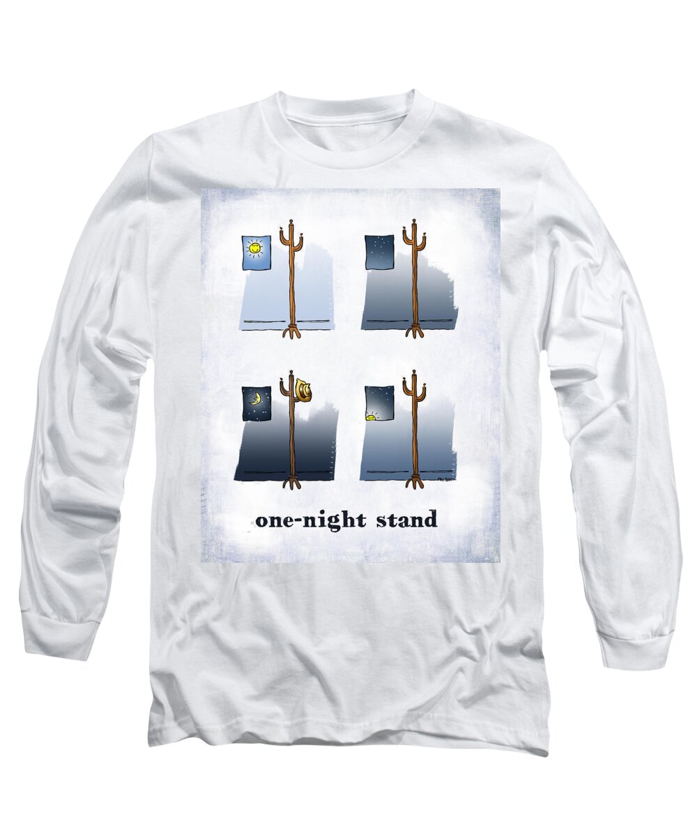 Day Long Sleeve T-Shirt featuring the digital art One Night Stand by Mark Armstrong