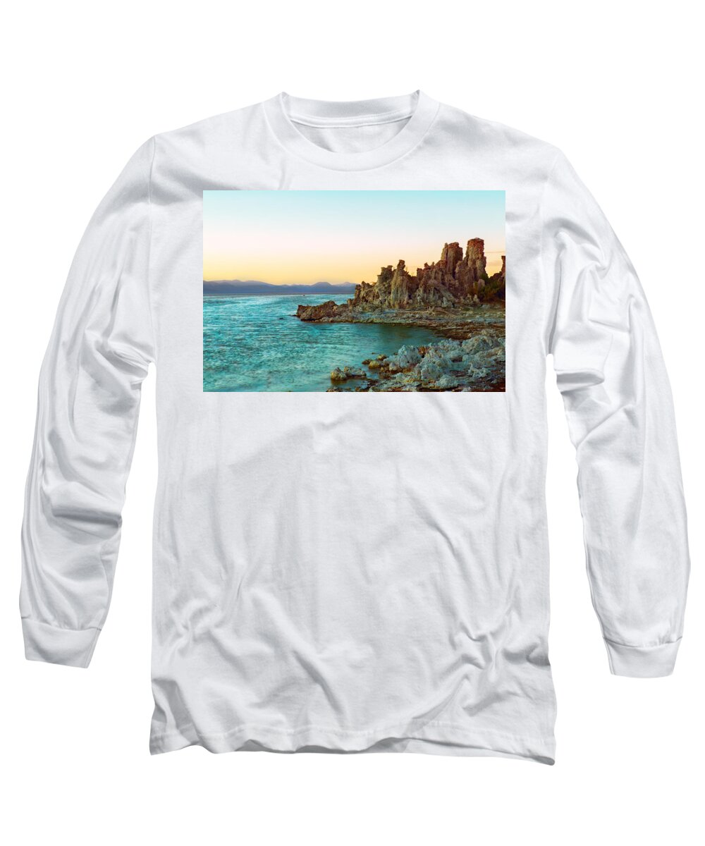 Pastel Long Sleeve T-Shirt featuring the photograph Pastel Tufas by Bryant Coffey