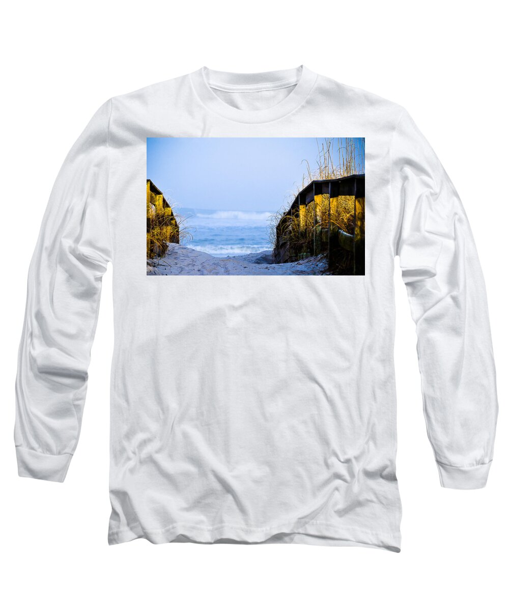 Carolina Beach Long Sleeve T-Shirt featuring the photograph Pathway to Happiness by Mary Hahn Ward
