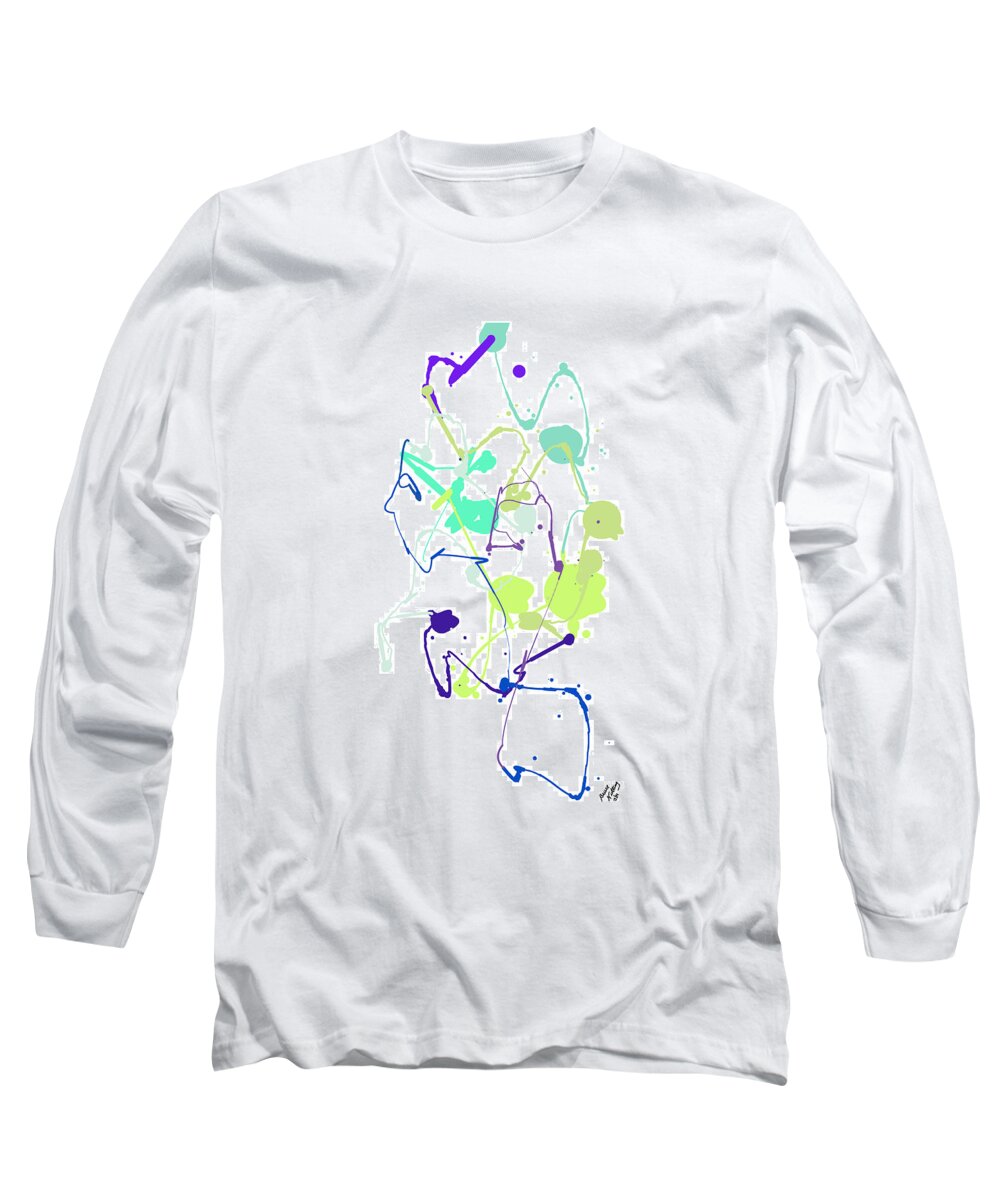 Colors Long Sleeve T-Shirt featuring the painting Peace in the Garden by Bruce Nutting