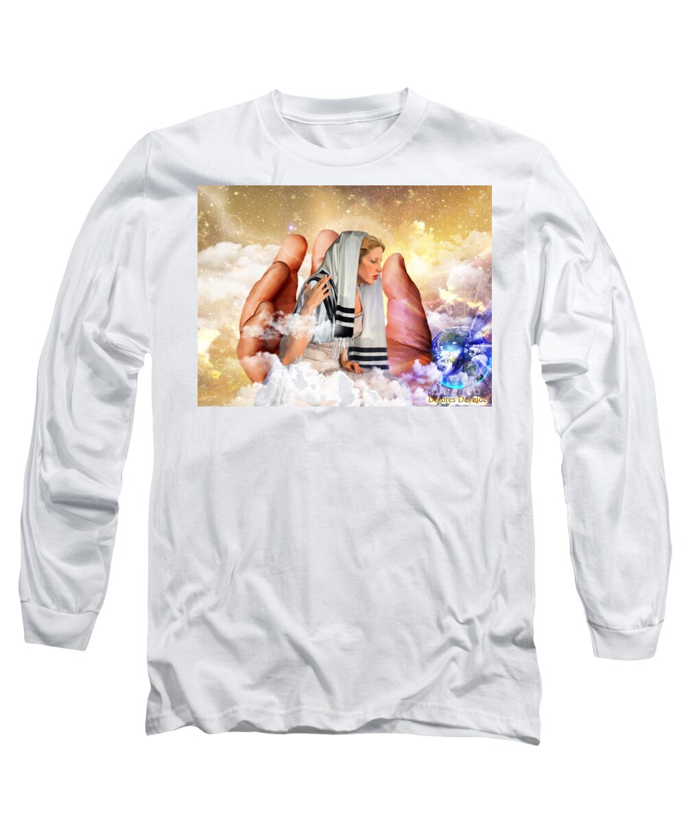 Hand Of God Bride Of Christ Perfect Perspective Light Of The World Long Sleeve T-Shirt featuring the digital art Perfect Perspective by Dolores Develde