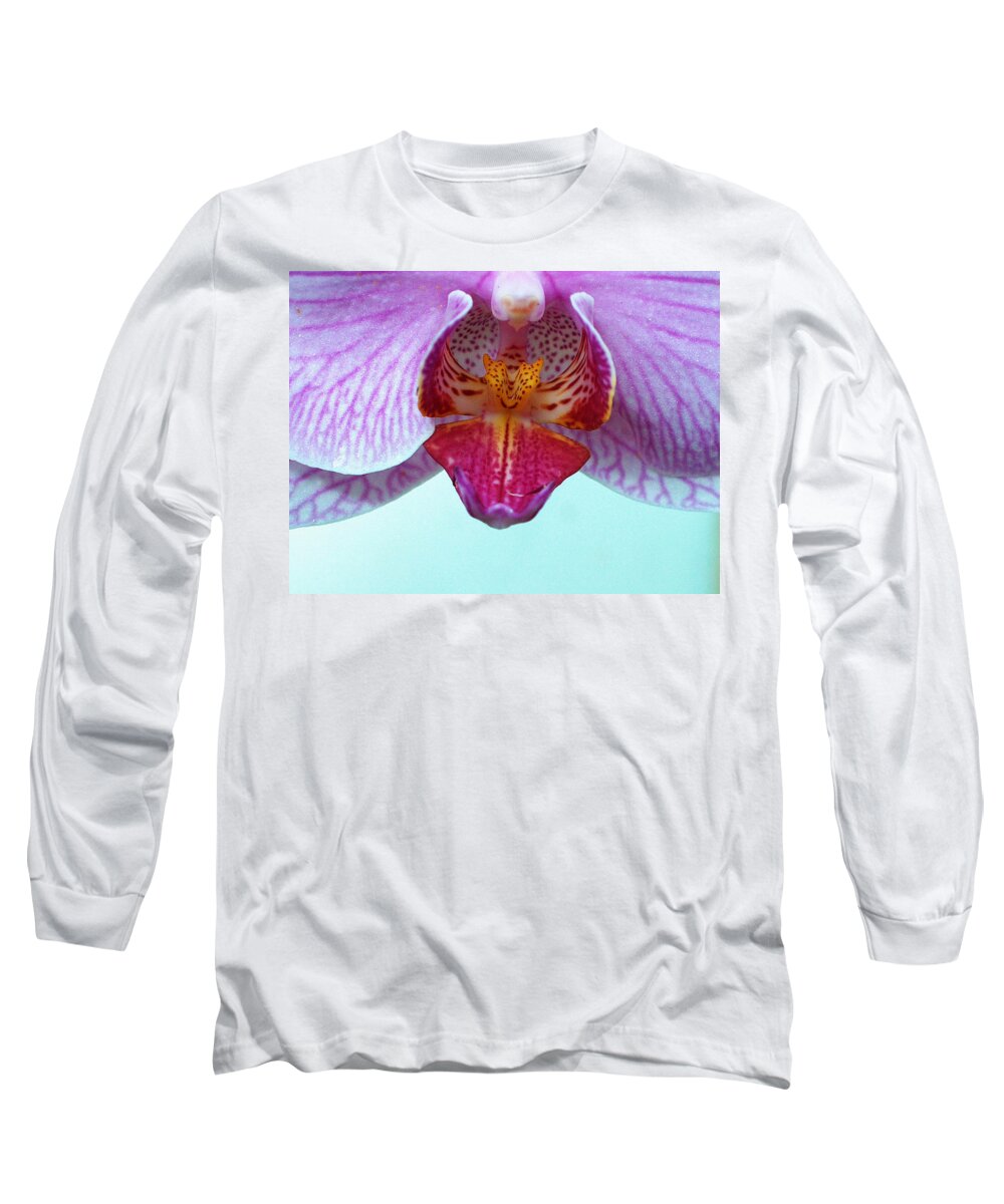 Flower Long Sleeve T-Shirt featuring the photograph Pink Orchid by Jan Marvin by Jan Marvin