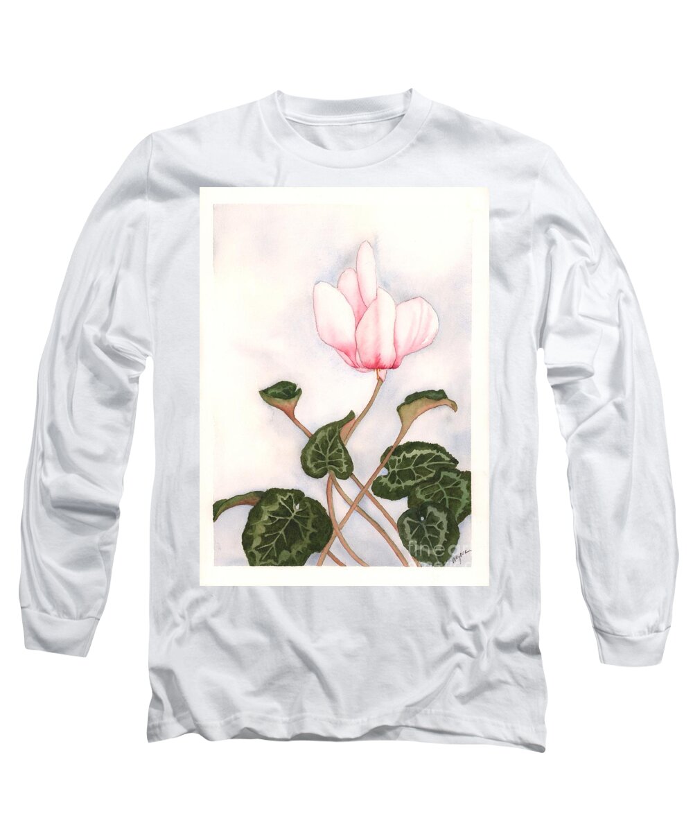 Cyclamen Long Sleeve T-Shirt featuring the painting Proud Mary by Hilda Wagner