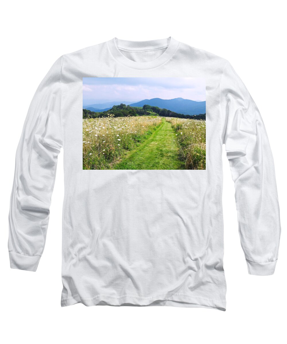 Walking Trail Long Sleeve T-Shirt featuring the photograph Purchase Knob by Melinda Fawver