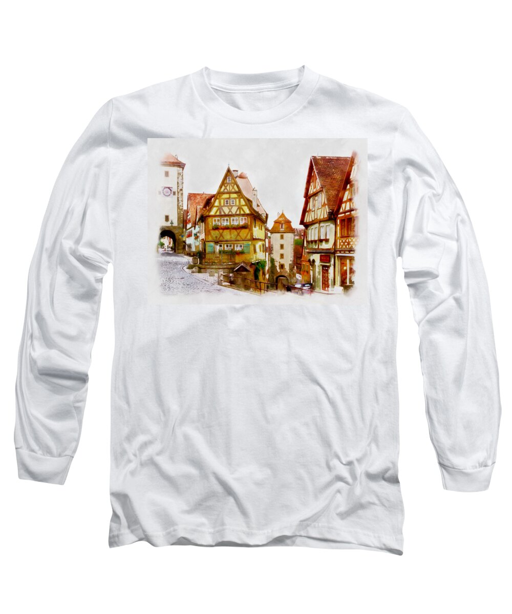 Mediaeval Long Sleeve T-Shirt featuring the photograph Rothenburg by Jenny Setchell