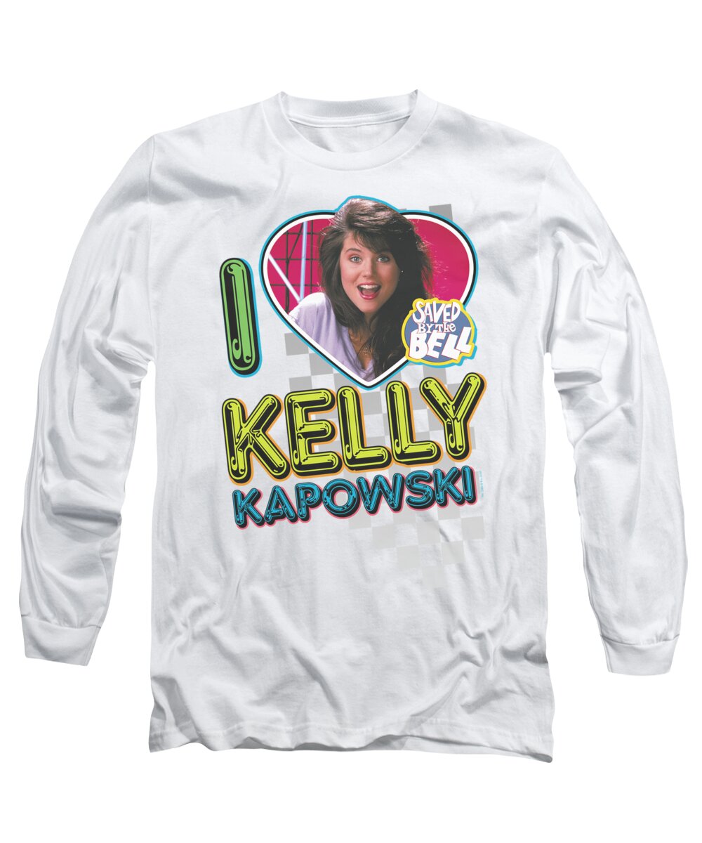 Saved By The Bell Long Sleeve T-Shirt featuring the digital art Saved By The Bell - I Love Kelly by Brand A