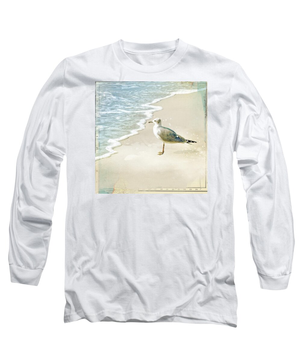 Seagull Long Sleeve T-Shirt featuring the photograph Marco Island Seagull by Karen Lynch