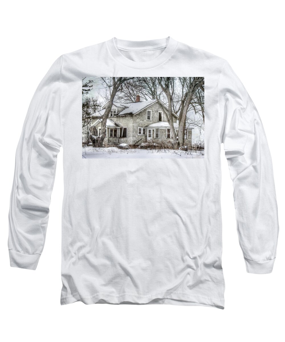 Old Long Sleeve T-Shirt featuring the photograph Secluded Old House by Nikki Vig